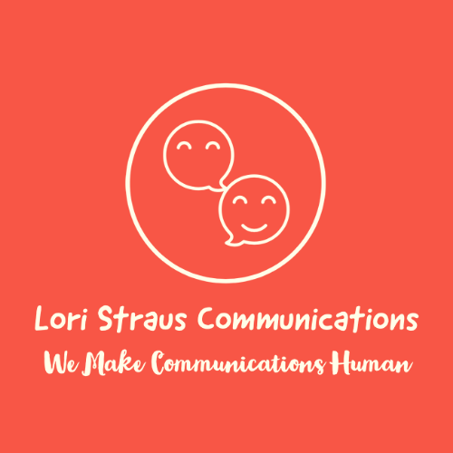 Logo for Lori Straus Communications. We make communications human.